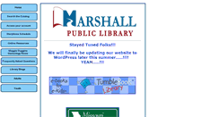 Desktop Screenshot of marshallmolibrary.org