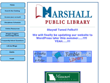Tablet Screenshot of marshallmolibrary.org